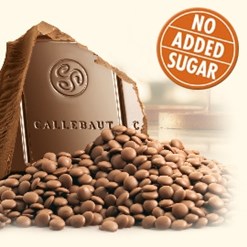 Callebaut No Added Sugar milk chocolate block