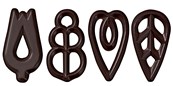 Chocolate filigree decorations