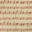 Mozart brown chocolate transfer sheet on white