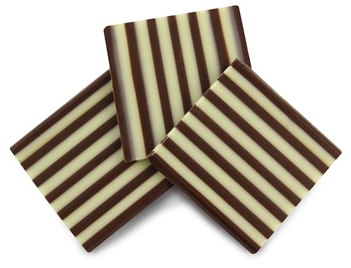Duo stripe chocolate panel decorations