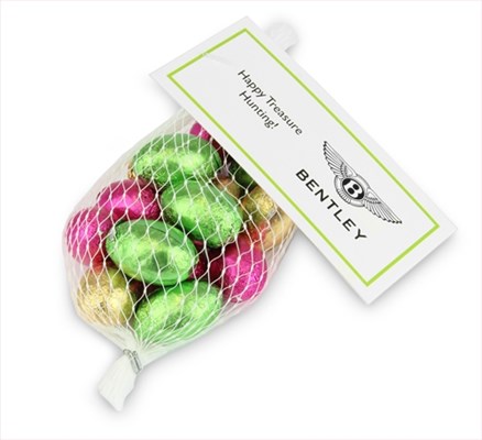 Personalised net of Easter eggs