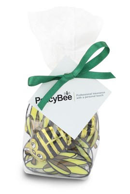 Personalised chocolate bees gift bag