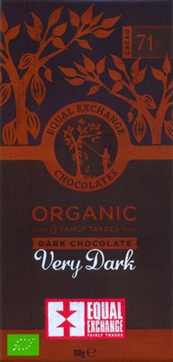 Organic, 71% very dark chocolate bar
