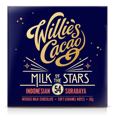Willie's, Milk of The Stars, Indonesian 54% milk chocolate bar