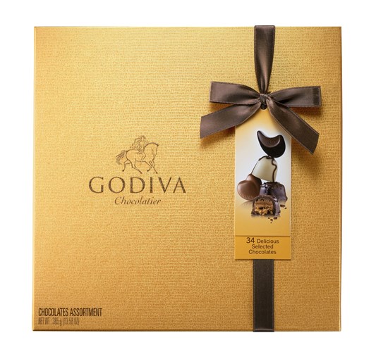 Godiva, Gold Collection, 34 Chocolate Gift Box Chocolate Trading Co
