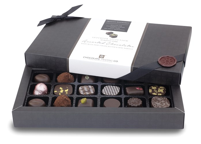 Superior Selection, Mostly Dark Chocolate Gift Box Chocolate Trading Co