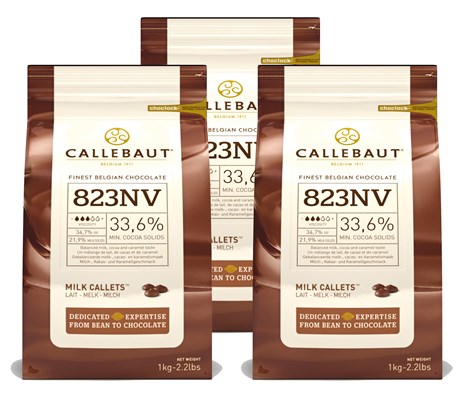 Callebaut, Milk chocolate chips (3 x 1kg Bundle)