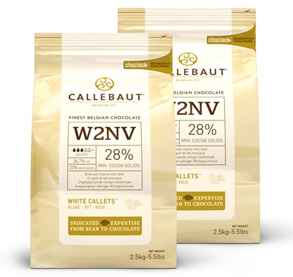 Callebaut, White chocolate chips (2 x 2.5kg Bundle)