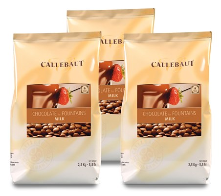 Callebaut, Milk fountain chocolate (3 x 2.5kg Bundle)