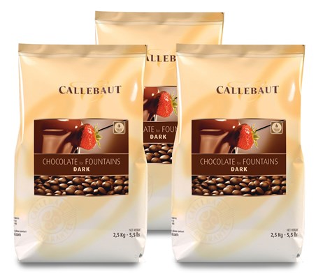 Callebaut, Dark fountain chocolate (3 x 2.5kg Bundle)