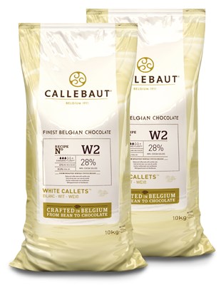 Callebaut, white chocolate chips (2 x 10kg Bundle)