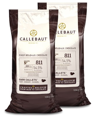 Callebaut, 54% dark chocolate chips (2 x 10kg Bundle)
