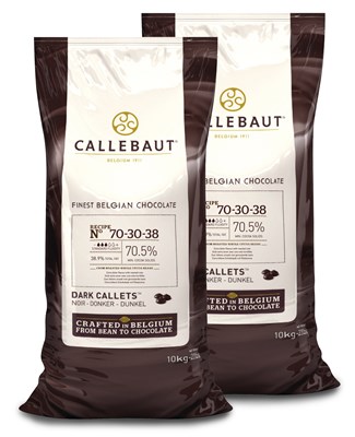 Callebaut, 70% dark chocolate chips (2 x 10kg Bundle)
