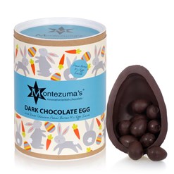 Montezuma's dark chocolate egg with peanut butter mini eggs