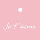 Pink Je t'aime gift tag