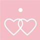 Pink love hearts gift tag