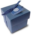 blue cube chocolate box