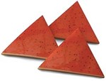 Orange decorative chocolate triangles