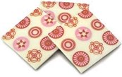 Pink retro, decorative chocolate panels