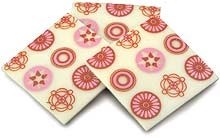 Pink retro, decorative chocolate panels