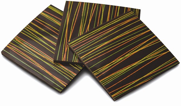 Striped chocolate panels