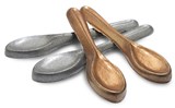 Bronze and silver dark chocolate spoons