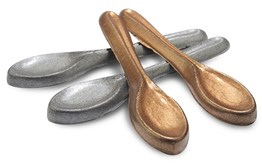 Bronze And Silver Dark Chocolate Spoons