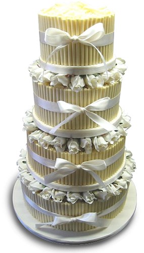 White chocolate wedding cake pictures