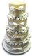 White chocolate cigarello wedding cake