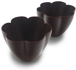 Dark chocolate tulip cups