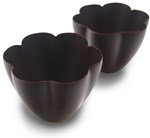 Dark chocolate tulip cups