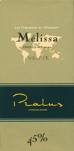 Pralus Melissa, 45% milk chocolate bar