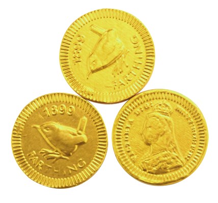Gold Farthing chocolate coin