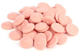 Pink chocolate chips (strawberry flavour)