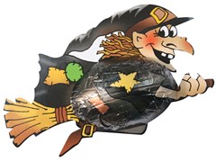 Chocolate Witch on broomstick