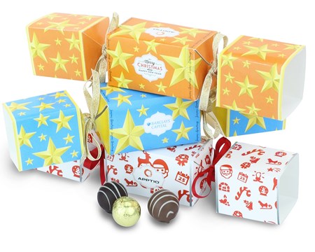 Personalised chocolate Christmas cracker designs