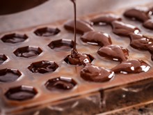 Chocolate being poured into mould