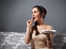 Lady tasting chocolate 3