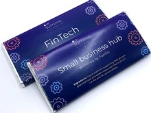 Branded chocolate bars with different wrappers