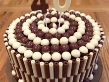 40th birthday cigarellos decorated cake