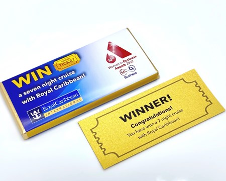 Royal Caribbean golden ticket chocolate bar