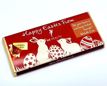 Business Gold Ticket chocolate bar promotion for N8 Health