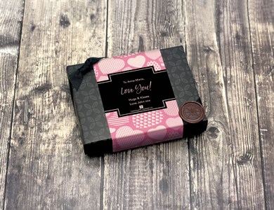 6 Box - Pink Hearts