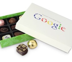 Google branded chocolate box