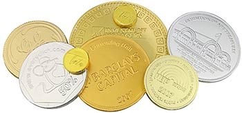 personalised chocolate coins