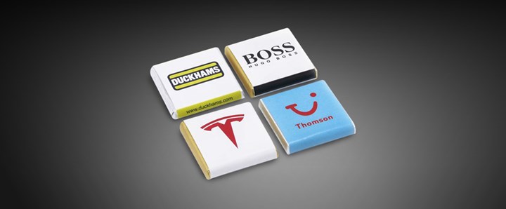 Branded with logo chocolate neapolitans