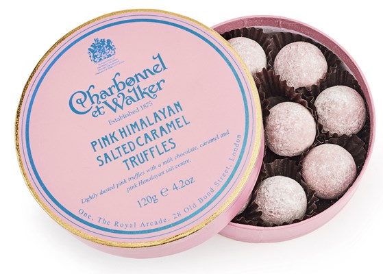 Pink Himalayan Salted Caramel Truffles