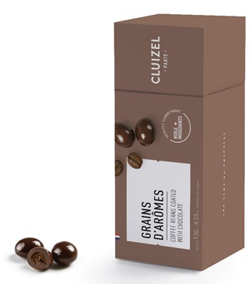 Dark chocolate coated Arabica coffee beans