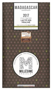 Millesime, Madagascar 2017, 55% milk praline chocolate bar