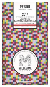 Millesime, Perou 2017, 55% salted butter caramel milk chocolate bar